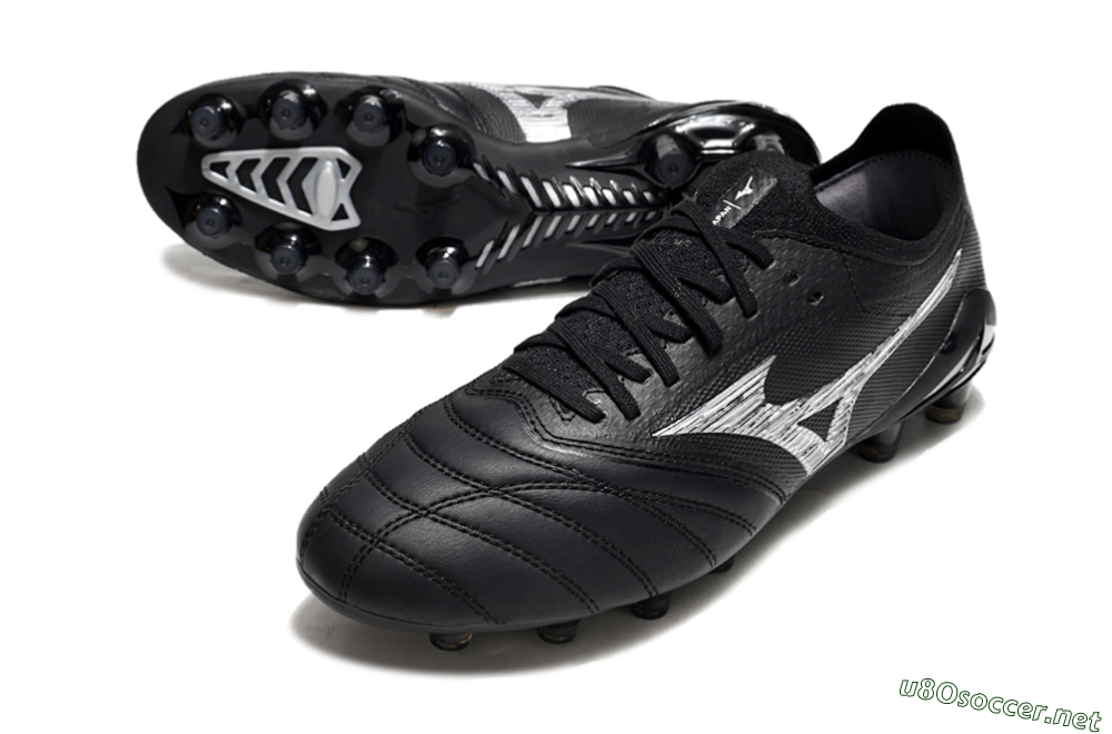 Men's Mizuno Morelia Neo 4 FG Football Boots - Black/White 3