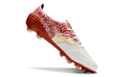 Men's Mizuno Morelia Neo FG Football Boots - White/Red/Gold