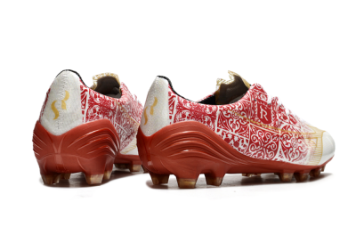 Men's Mizuno Morelia Neo FG Football Boots - White/Red/Gold