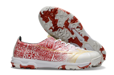 Men's Mizuno Morelia Neo TF Football Shoes - White/Red/Gold