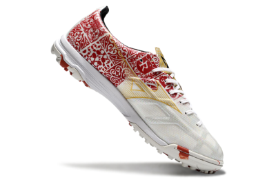 Men's Mizuno Morelia Neo TF Football Shoes - White/Red/Gold