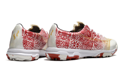 Men's Mizuno Morelia Neo TF Football Shoes - White/Red/Gold