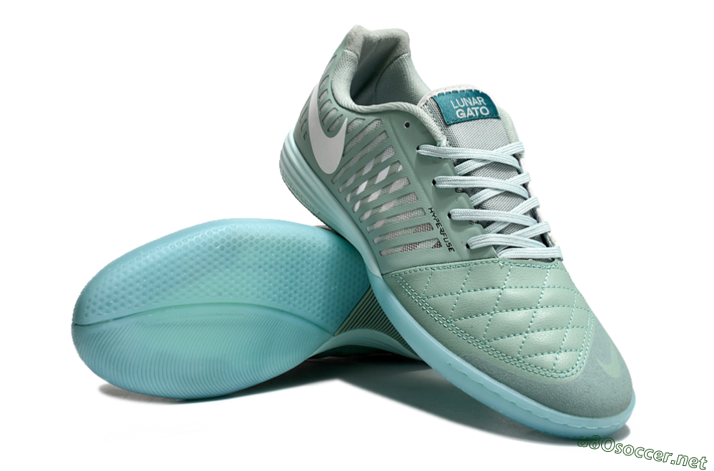 Unisex Nike Lunar Gato 2 IC Football Shoes - Jade/White 3