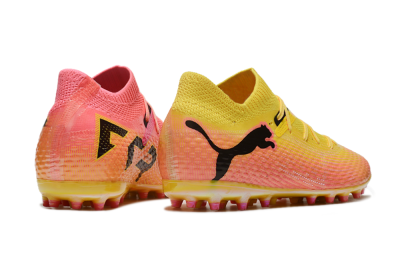 Unisex Puma Future Ultimate MG Football Boots - Pink/Black/Yellow