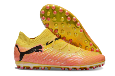 Unisex Puma Future Ultimate MG Football Boots - Pink/Black/Yellow