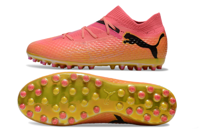Unisex Puma Future Ultimate MG Football Boots - Pink/Black/Yellow