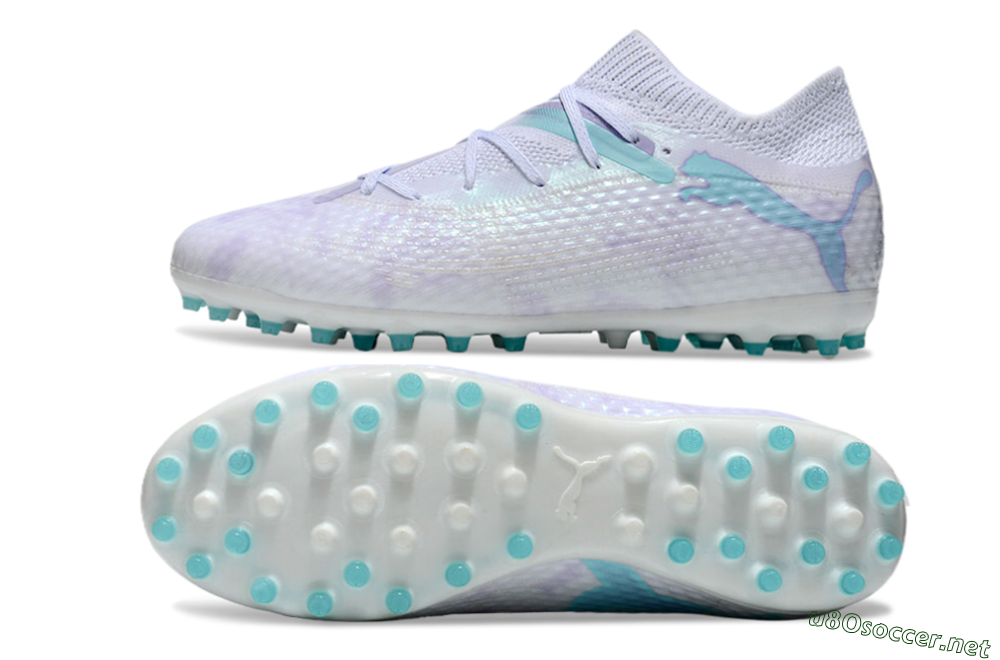 Unisex Puma Future Ultimate MG Football Boots - Beige/Jade/Purple 1