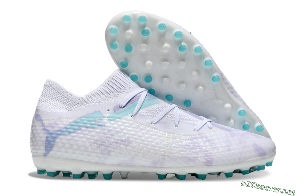 Unisex Puma Future Ultimate MG Football Boots - Beige/Jade/Purple 2