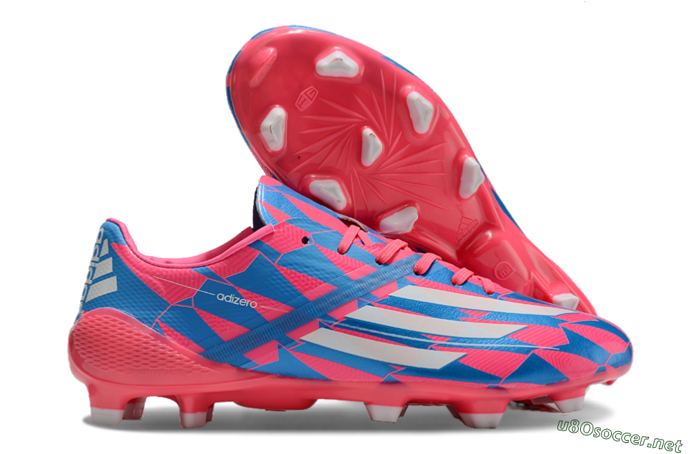 Men's Adidas F50 Elite FG Football Boots - Blue/Red/Silver 2