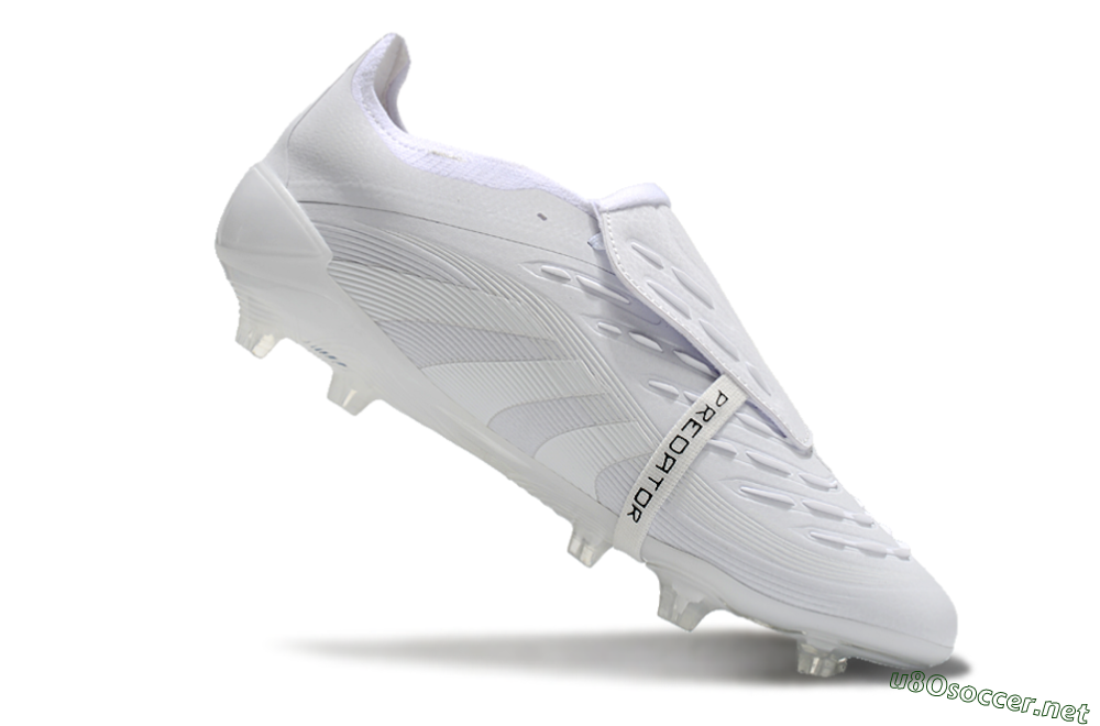 Unisex Adidas Predator Elite Foldover Tongue FG Football Boots - White/Silver 4