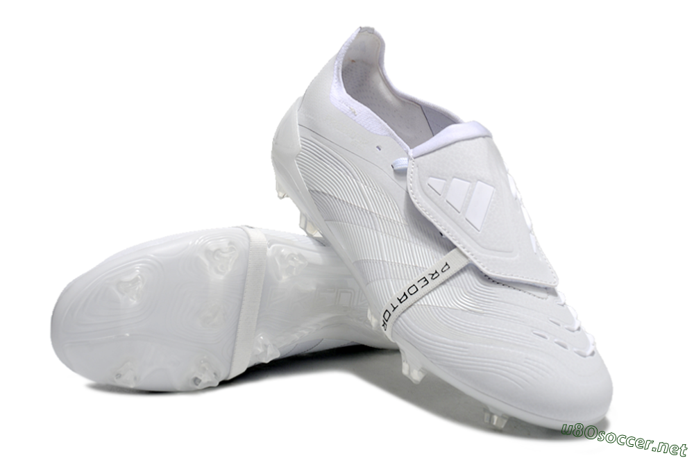 Unisex Adidas Predator Elite Foldover Tongue FG Football Boots - White/Silver 3