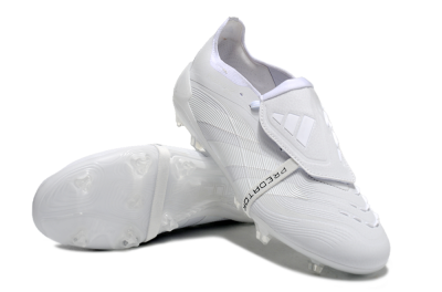 Unisex Adidas Predator Elite Foldover Tongue FG Football Boots - White/Silver