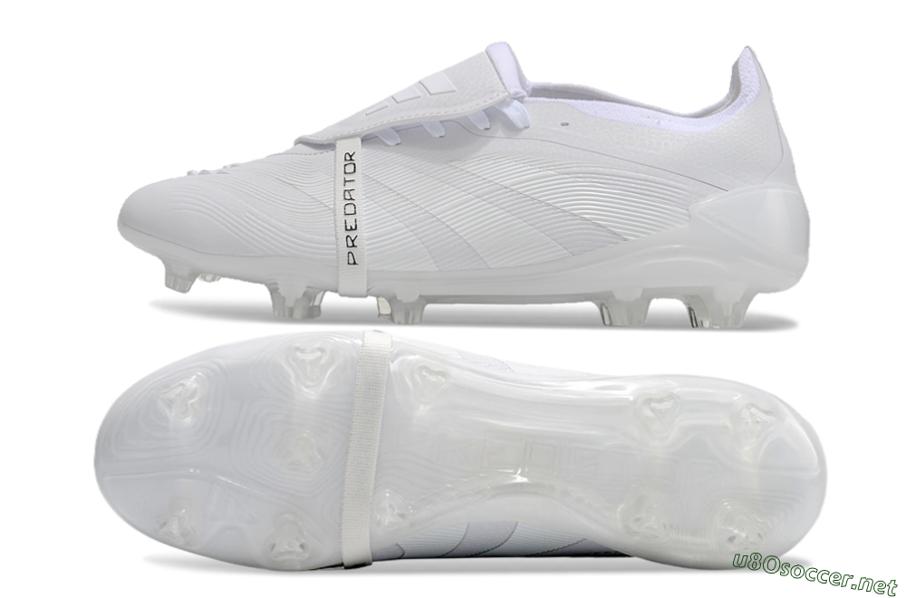 Unisex Adidas Predator Elite Foldover Tongue FG Football Boots - White/Silver 1