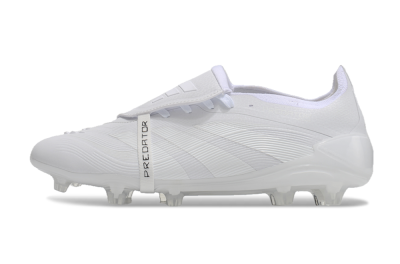 Unisex Adidas Predator Elite Foldover Tongue FG Football Boots - White/Silver