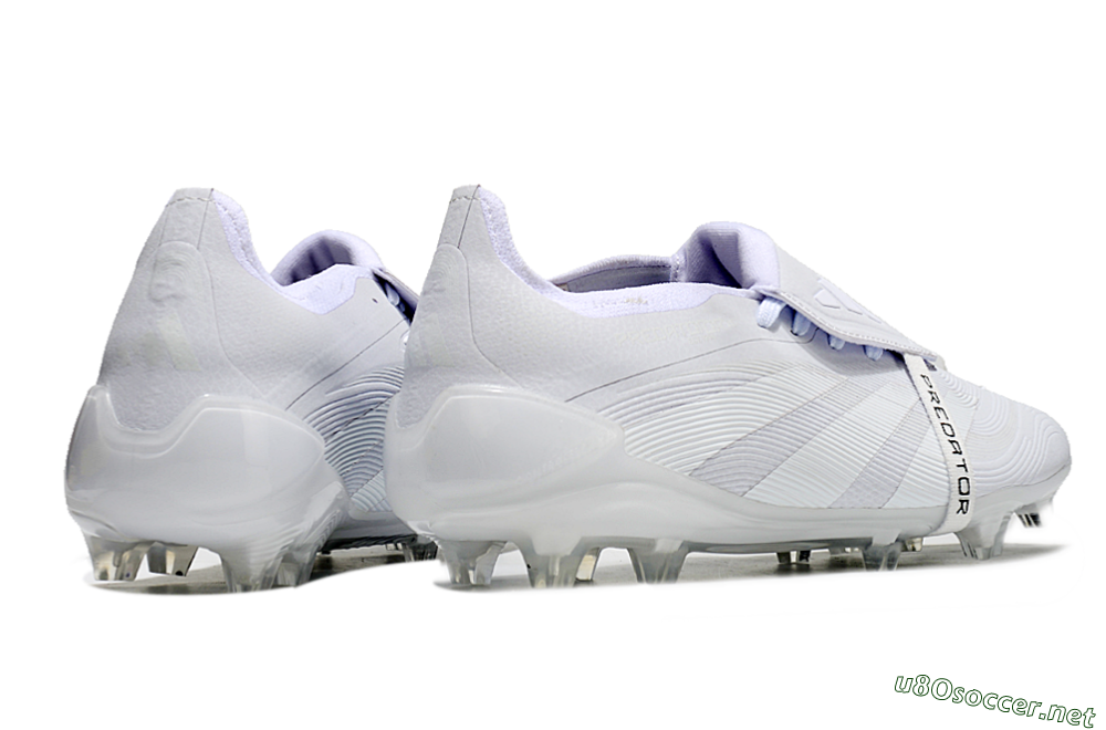 Unisex Adidas Predator Elite Foldover Tongue FG Football Boots - White/Silver 6