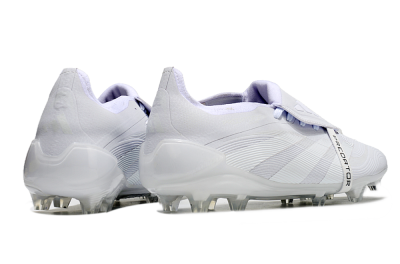 Unisex Adidas Predator Elite Foldover Tongue FG Football Boots - White/Silver