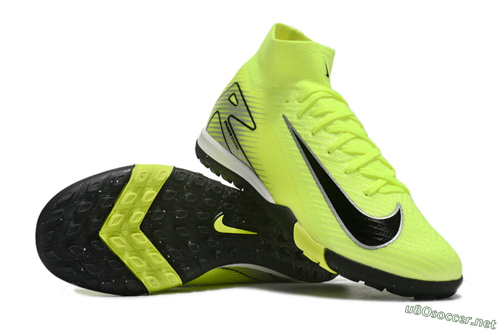 Unisex Nike Air Zoom Mercurial Superfly 10 Elite TF Football Shoes - Yellow/Black/Silver 1
