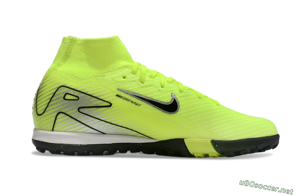 Unisex Nike Air Zoom Mercurial Superfly 10 Elite TF Football Shoes - Yellow/Black/Silver 5