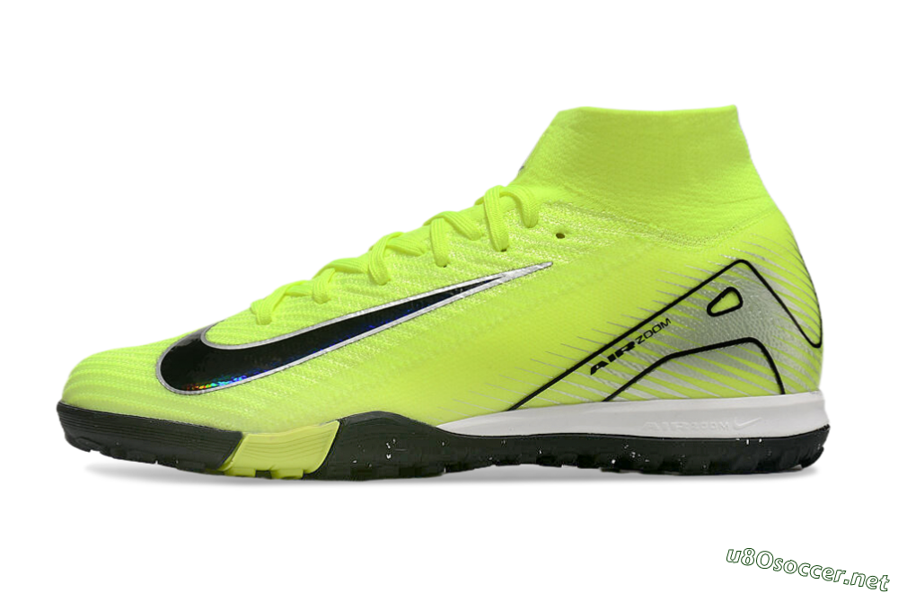 Unisex Nike Air Zoom Mercurial Superfly 10 Elite TF Football Shoes - Yellow/Black/Silver 0