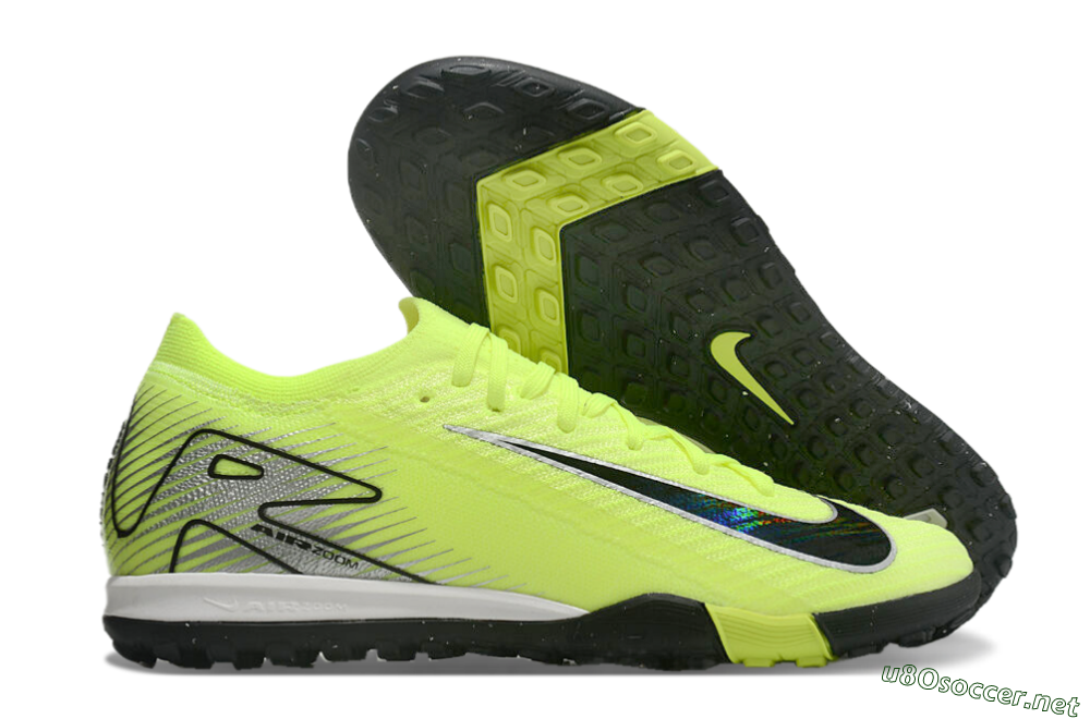 Unisex Nike Air Zoom Mercurial Vapor 16 Elite TF Football Shoes - Yellow/Black/Silver 2