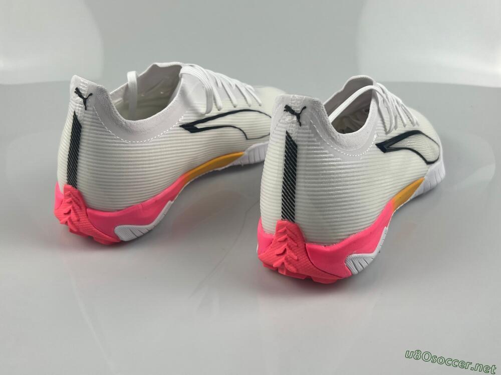 Men's Puma Ultra Ultimate TF Football Shoes - White/Black/Yellow/Pink