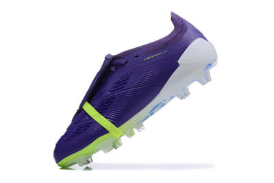 Men's Adidas Predator Elite Foldover Tongue FG Football Boots - Purple/Yellow/White