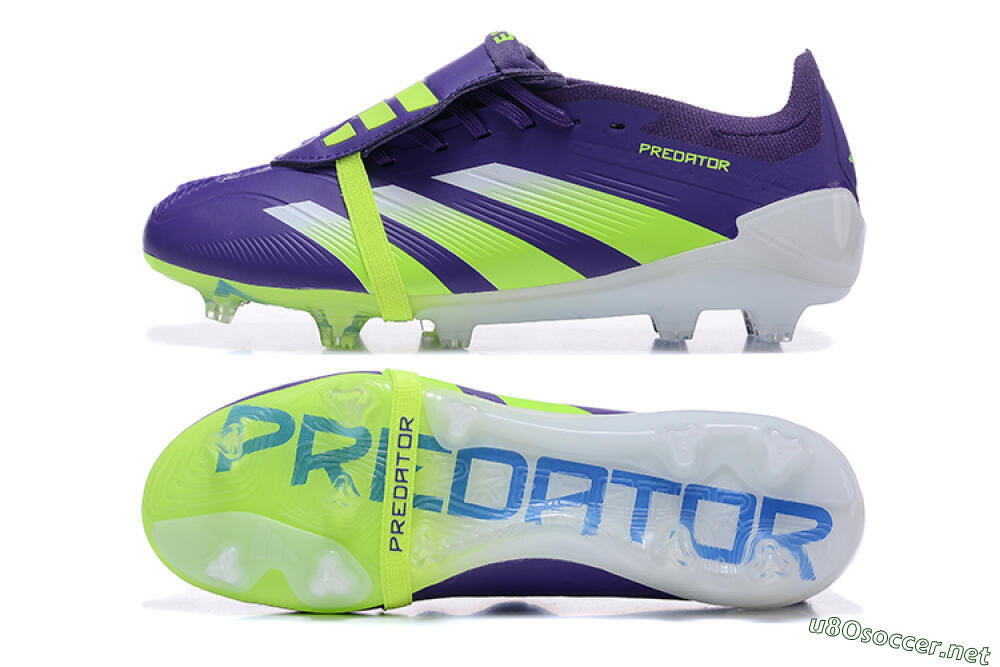 Men's Adidas Predator Elite Foldover Tongue FG Football Boots - Purple/Yellow/White 1