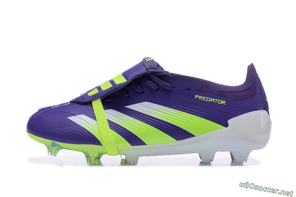 Men's Adidas Predator Elite Foldover Tongue FG Football Boots - Purple/Yellow/White 0