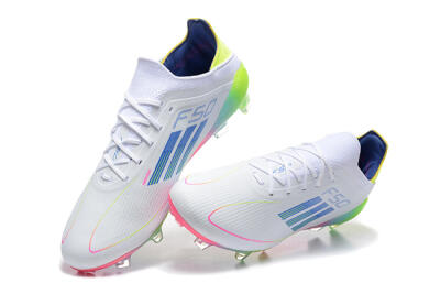 Men's Adidas F50 Elite FG Football Boots - White/Blue/Yellow/Pink