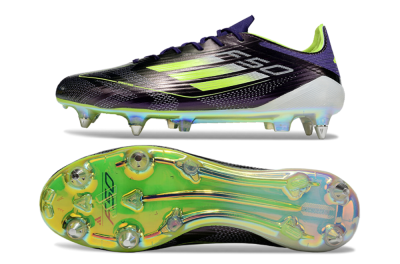 Men's Adidas F50 Elite SG Football Boots - Purple/Yellow/Gold