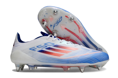 Men's Adidas F50 Elite SG Football Boots - White/Blue/Red