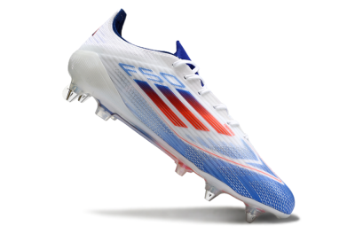 Men's Adidas F50 Elite SG Football Boots - White/Blue/Red