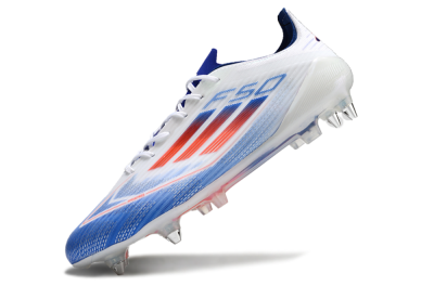 Men's Adidas F50 Elite SG Football Boots - White/Blue/Red