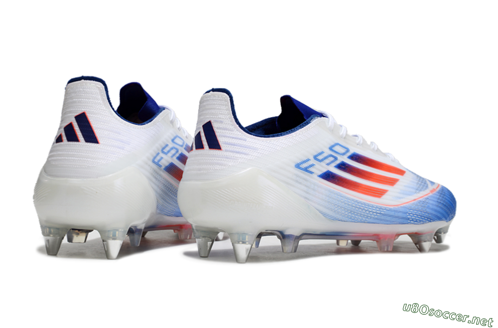 Men's Adidas F50 Elite SG Football Boots - White/Blue/Red 6
