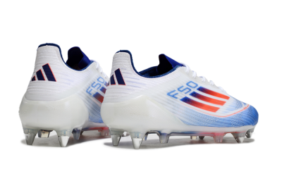 Men's Adidas F50 Elite SG Football Boots - White/Blue/Red