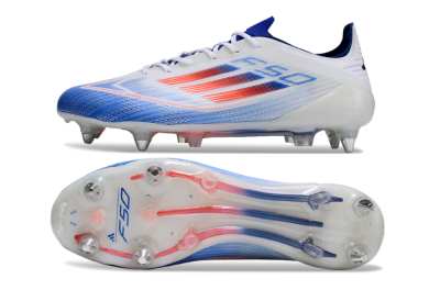Men's Adidas F50 Elite SG Football Boots - White/Blue/Red