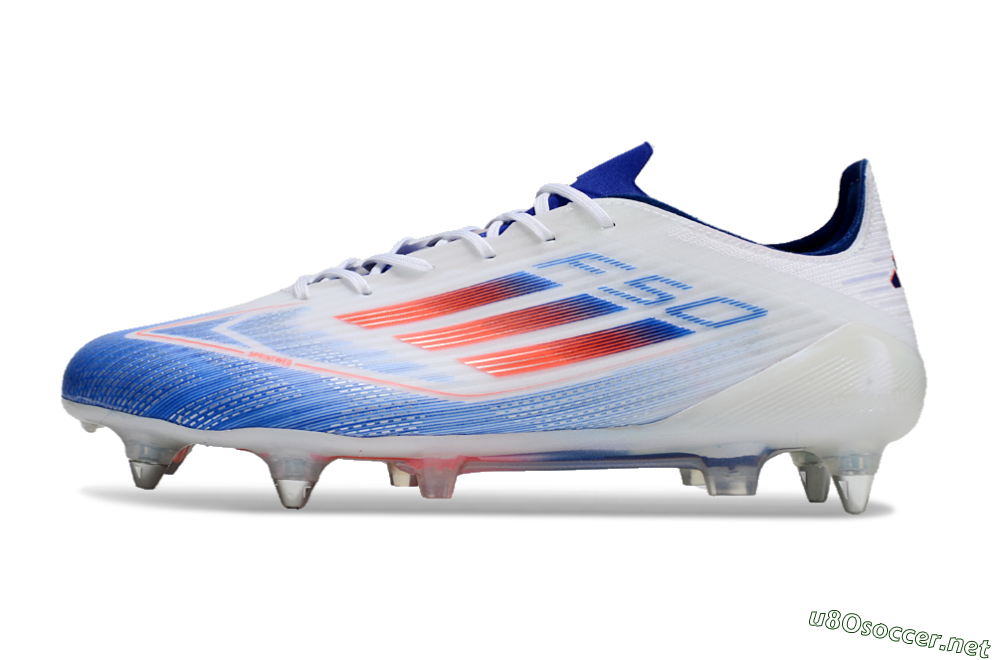 Men's Adidas F50 Elite SG Football Boots - White/Blue/Red 0