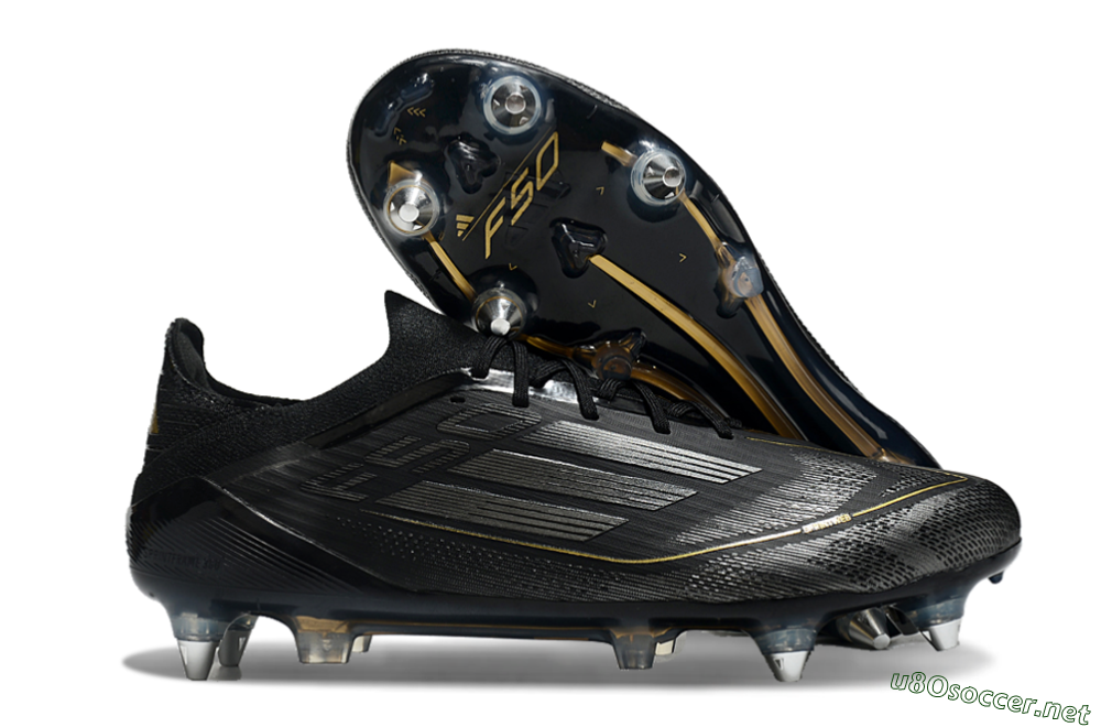 Men's Adidas F50 Elite SG Football Boots - Black/Silver/Gold 2