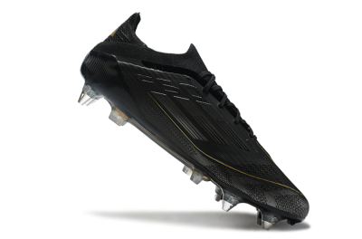 Men's Adidas F50 Elite SG Football Boots - Black/Silver/Gold