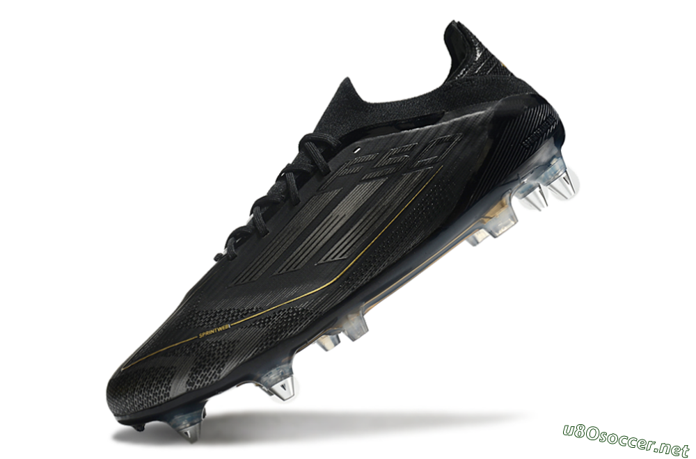 Men's Adidas F50 Elite SG Football Boots - Black/Silver/Gold 5