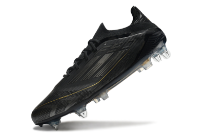 Men's Adidas F50 Elite SG Football Boots - Black/Silver/Gold