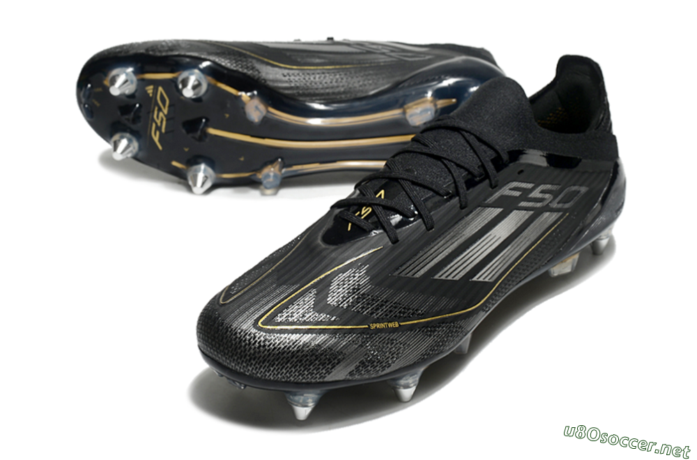 Men's Adidas F50 Elite SG Football Boots - Black/Silver/Gold 3