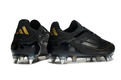 Men's Adidas F50 Elite SG Football Boots - Black/Silver/Gold