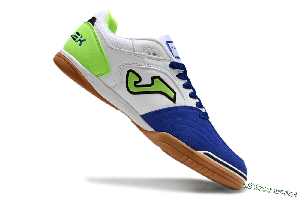 Men's Joma Top Flex 920 IC Football Shoes - White/Blue/Yellow 4