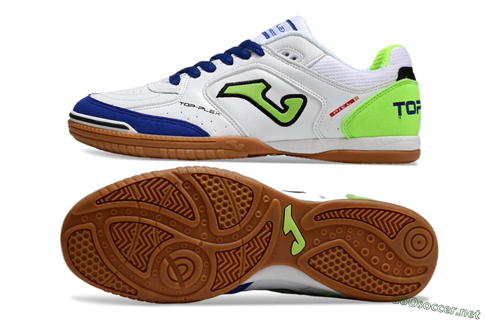 Men's Joma Top Flex 920 IC Football Shoes - White/Blue/Yellow 1