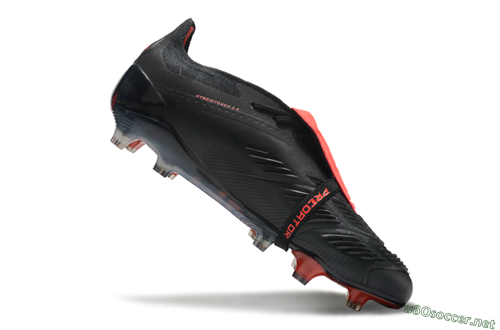 Men's Adidas Predator Elite Tongue FG Football Boots - Black/Silver/Red 4