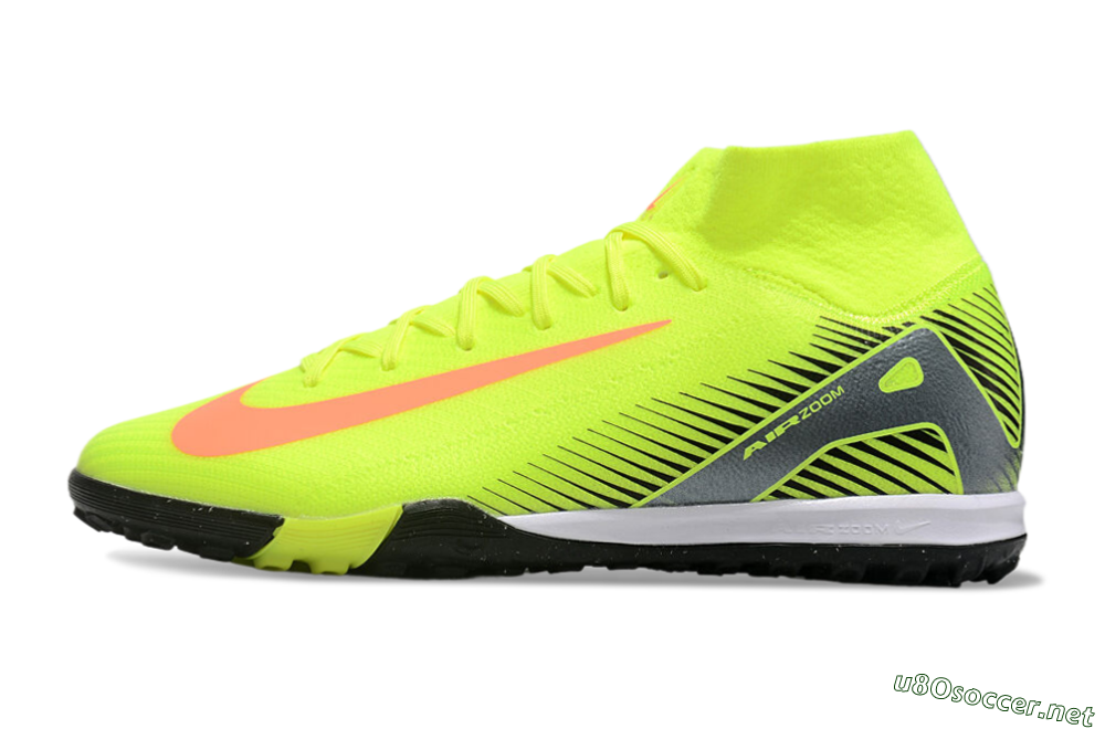 Men's Nike Air Zoom Mercurial Superfly 10 Elite TF Football Shoes - Yellow/Orange/Silver/White 0