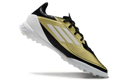 Men's Adidas F50 Pro TF Football Shoes - Gold/White/Black