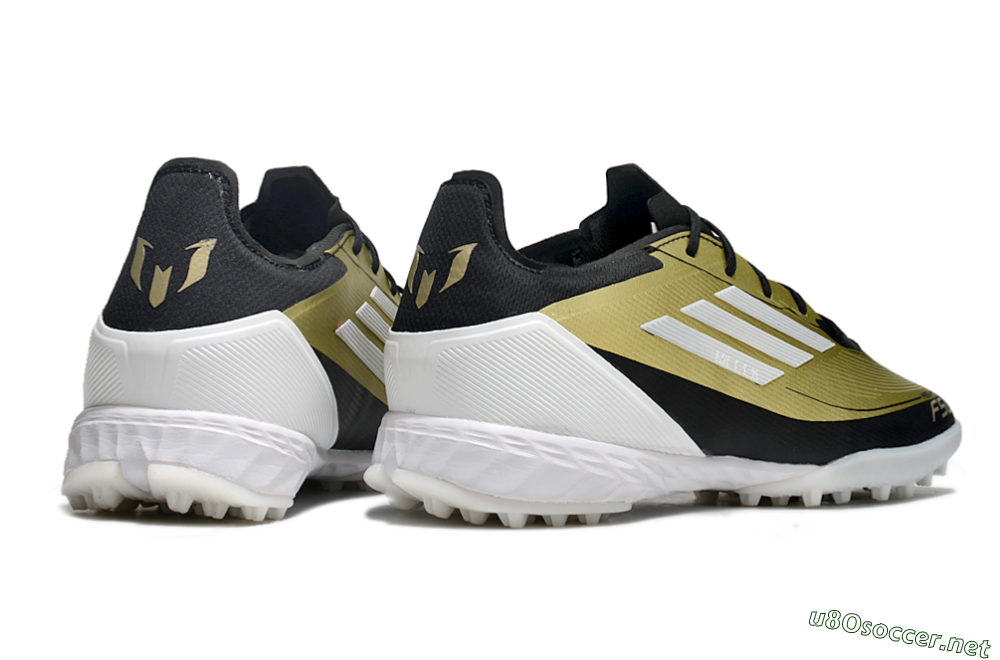 Men's Adidas F50 Pro TF Football Shoes - Gold/White/Black 6