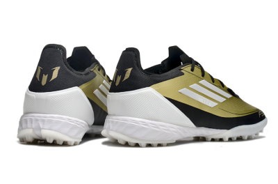 Men's Adidas F50 Pro TF Football Shoes - Gold/White/Black